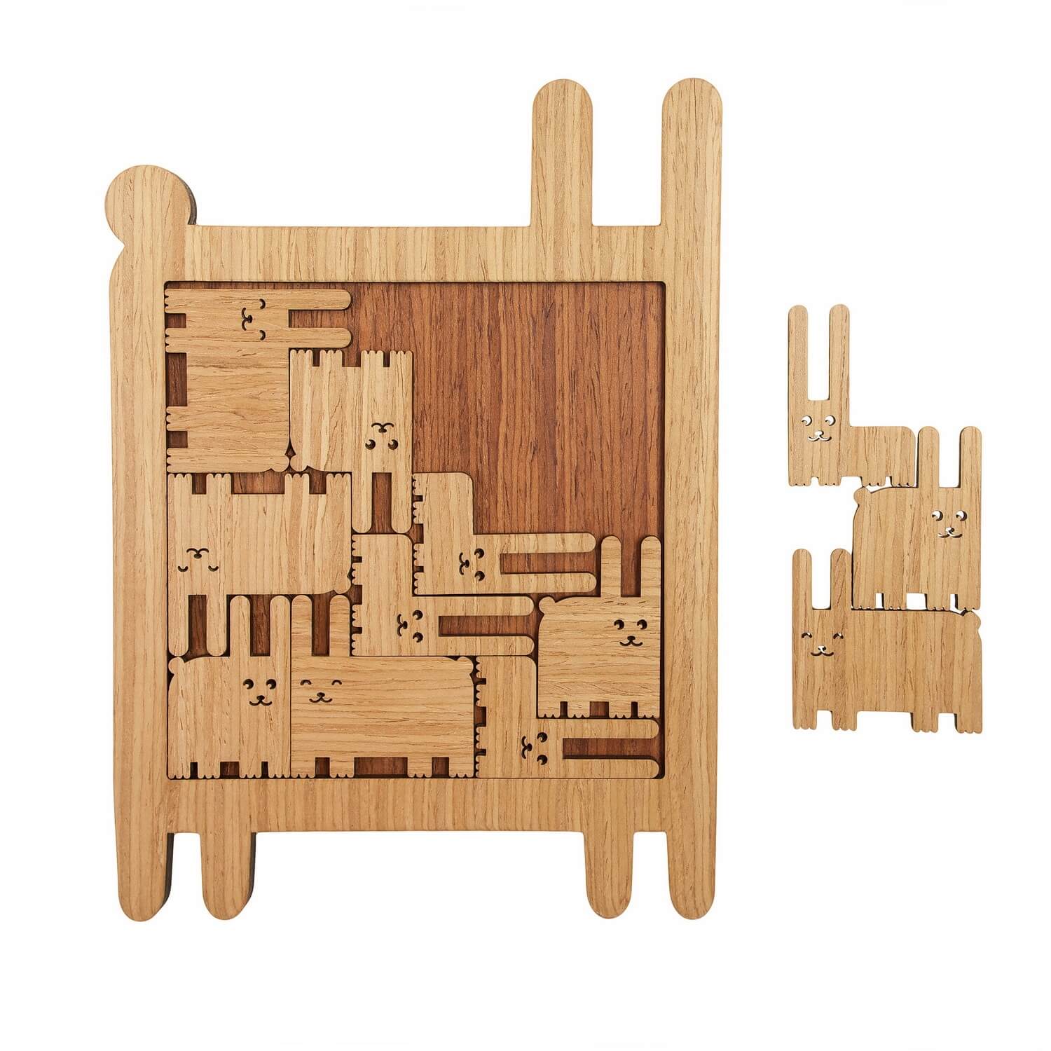 Puzzle / coaster 12 RABBITS
