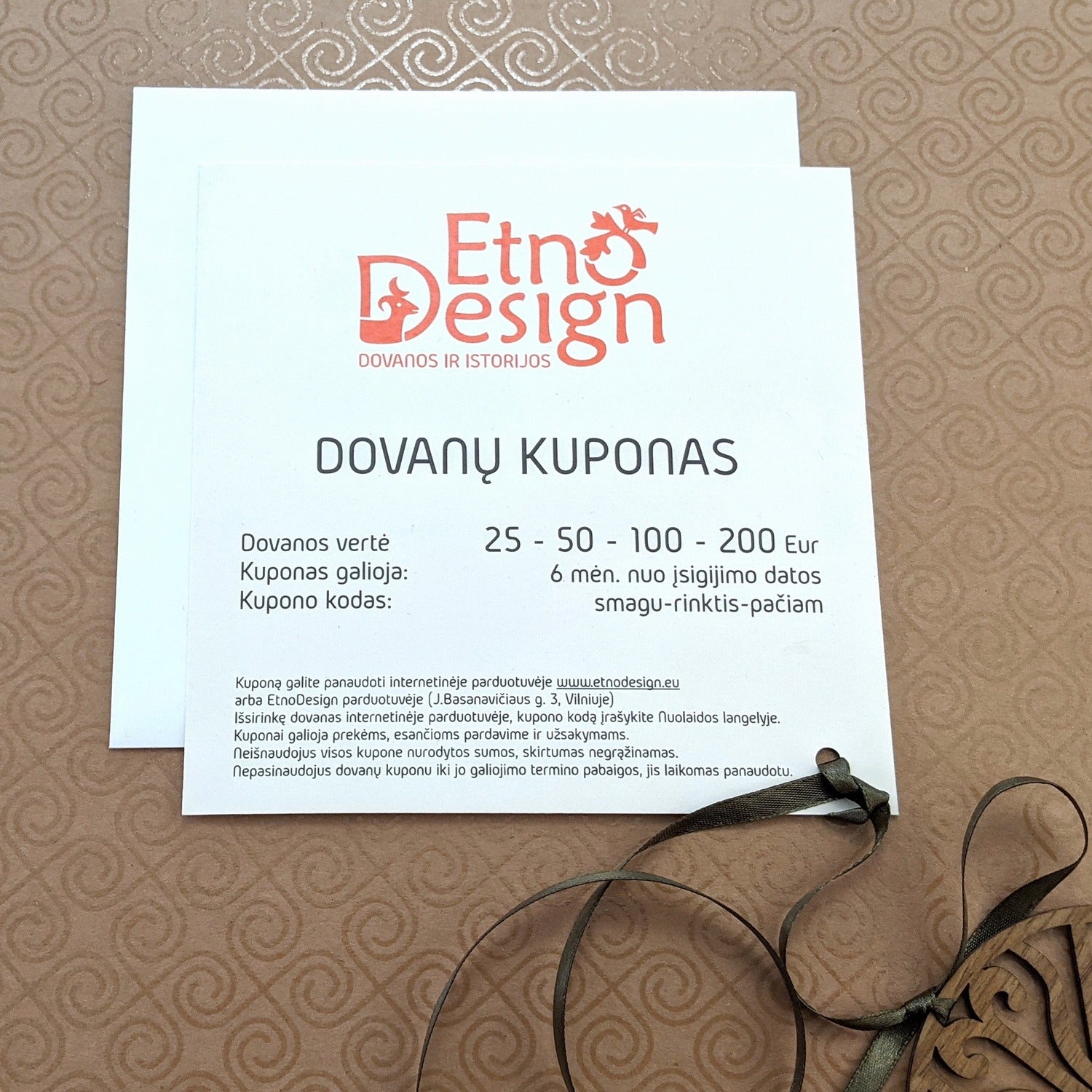 EtnoDesign DOVANŲ KORTELĖ