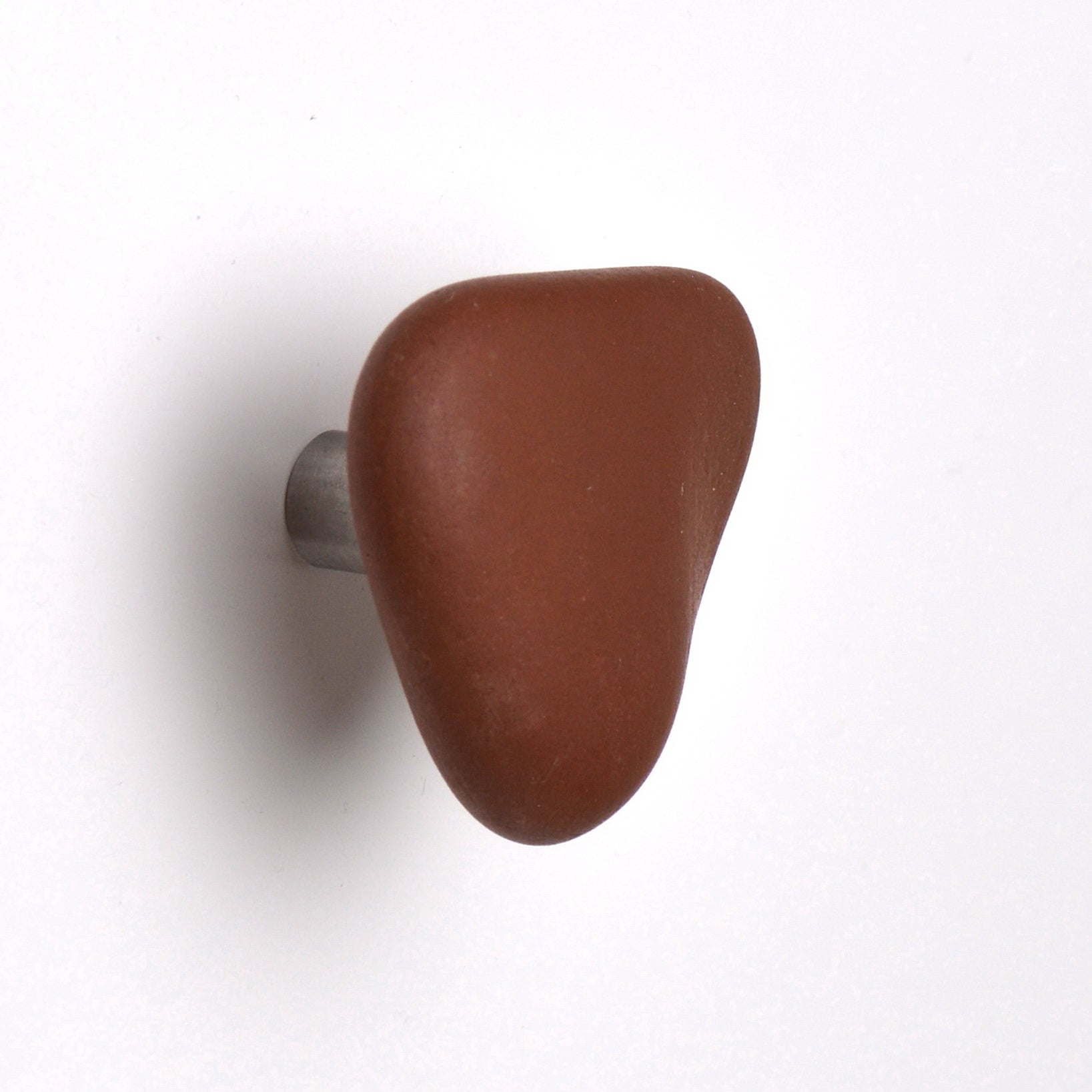 Pebble knob / hook TERRACOTTA - free form