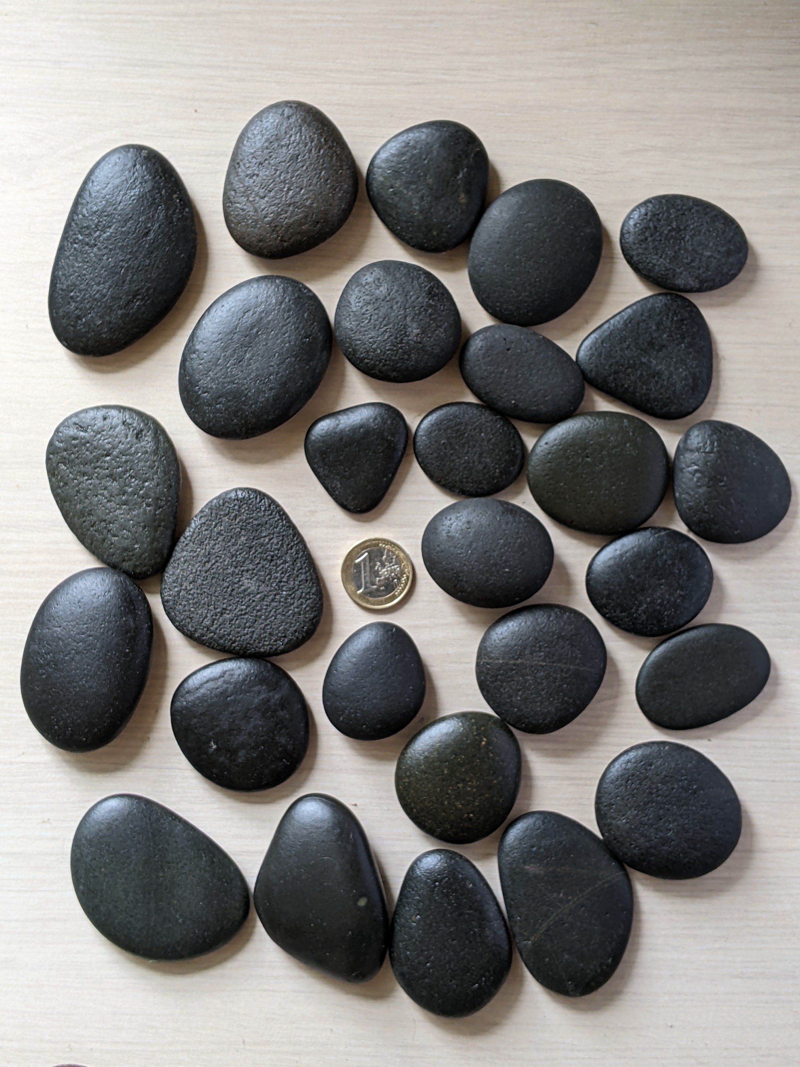 Pebble knob / hook BLACK - oval