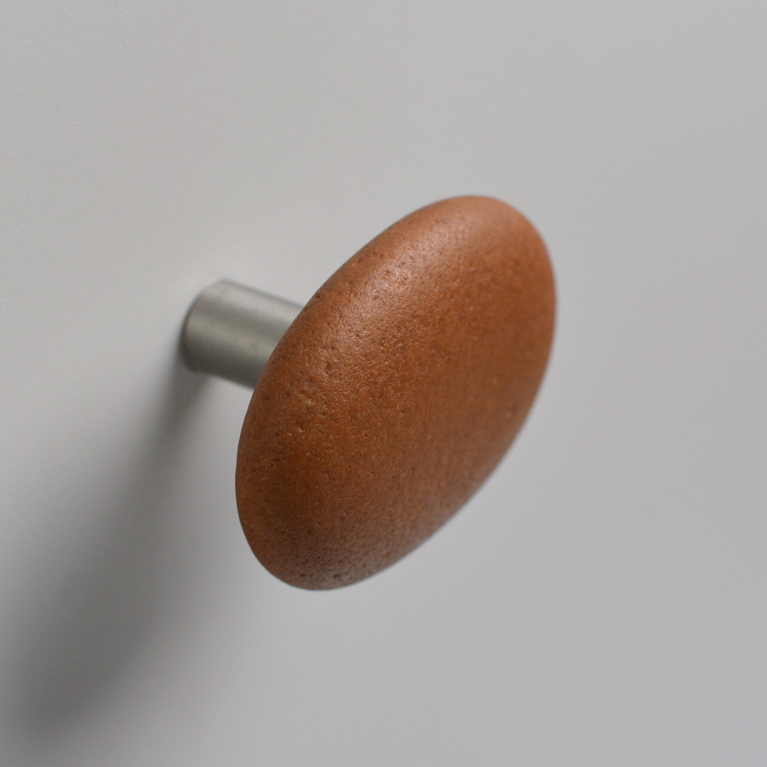 Pebble knob / hook TERRACOTTA - oval