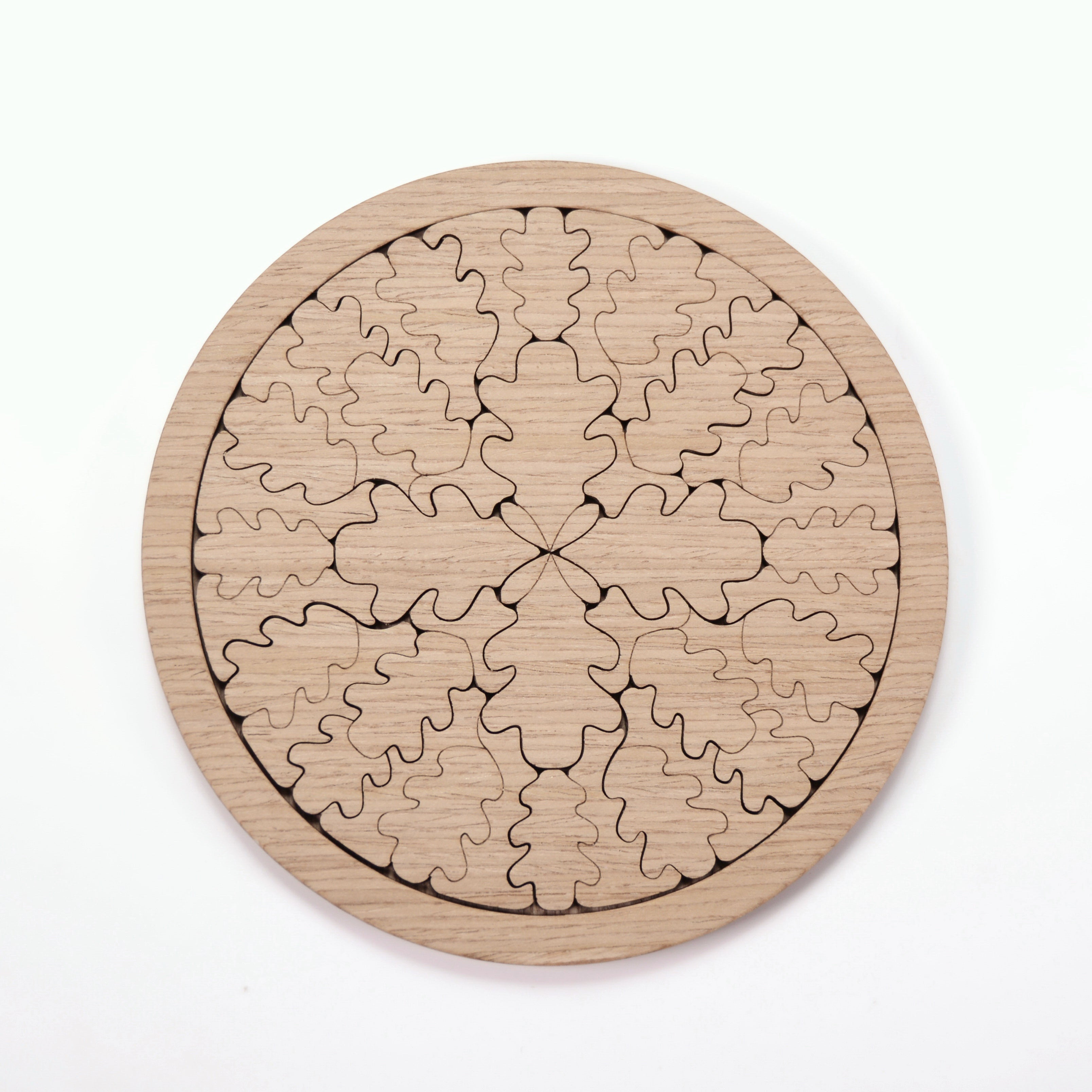 Puzzle / coaster OAK LEAVES CIRCLE