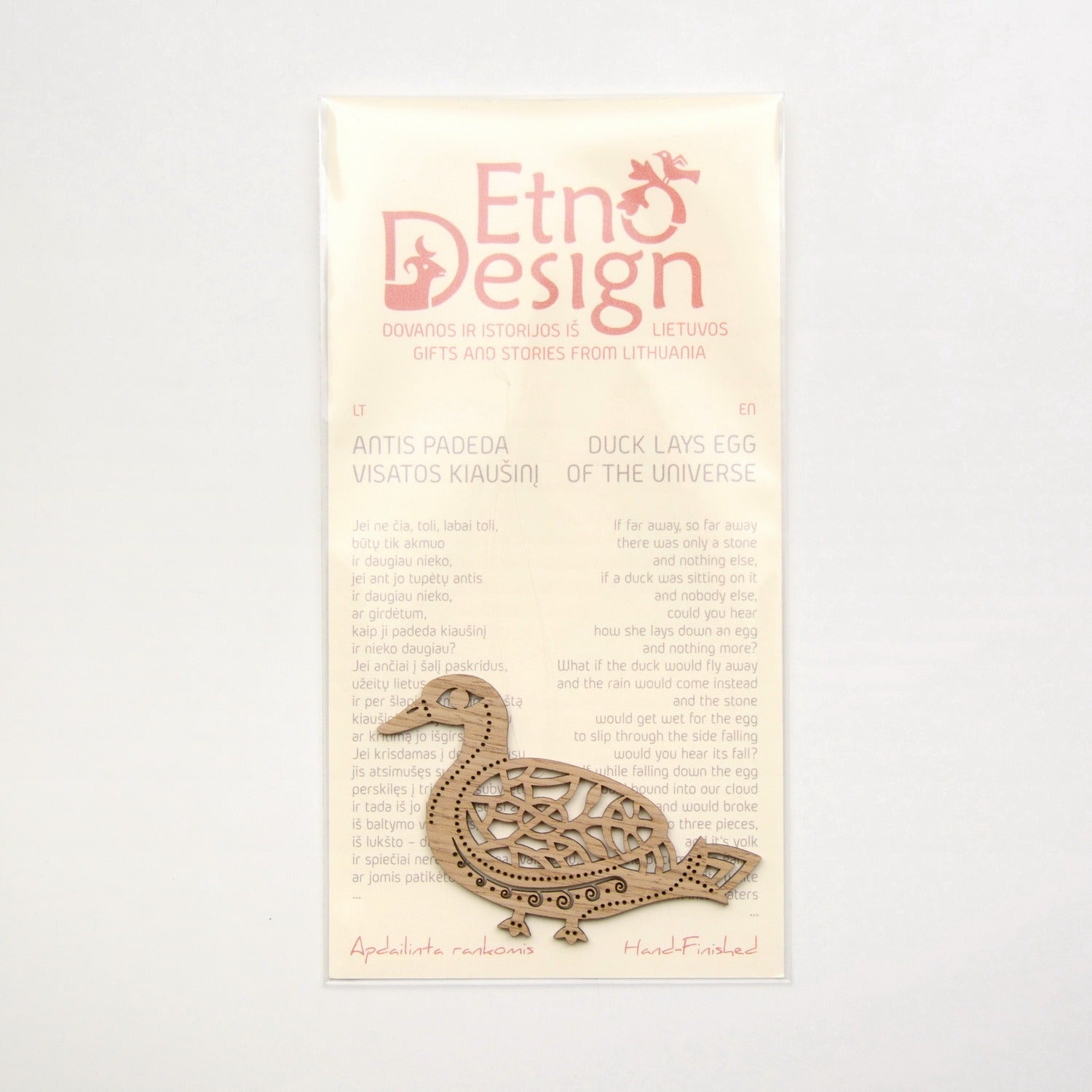 Pendant / magnet DUCK PLACES THE EGG OF THE UNIVERSE