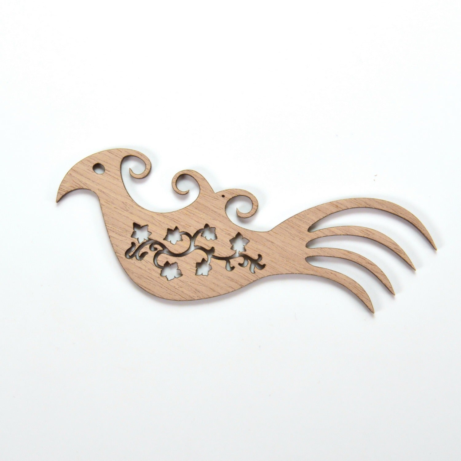 Hanging decoration / magnet Fairy-tale bird with a protective magic tail