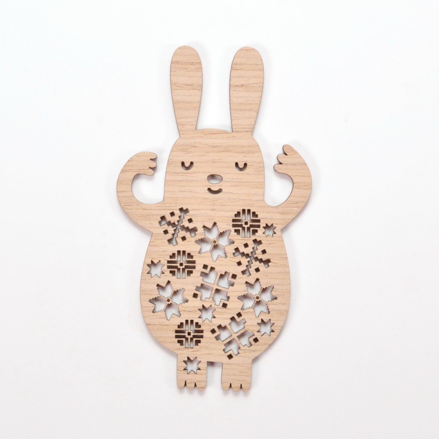 Pendant / magnet BUNNY INVITING CHRISTMAS DANCE