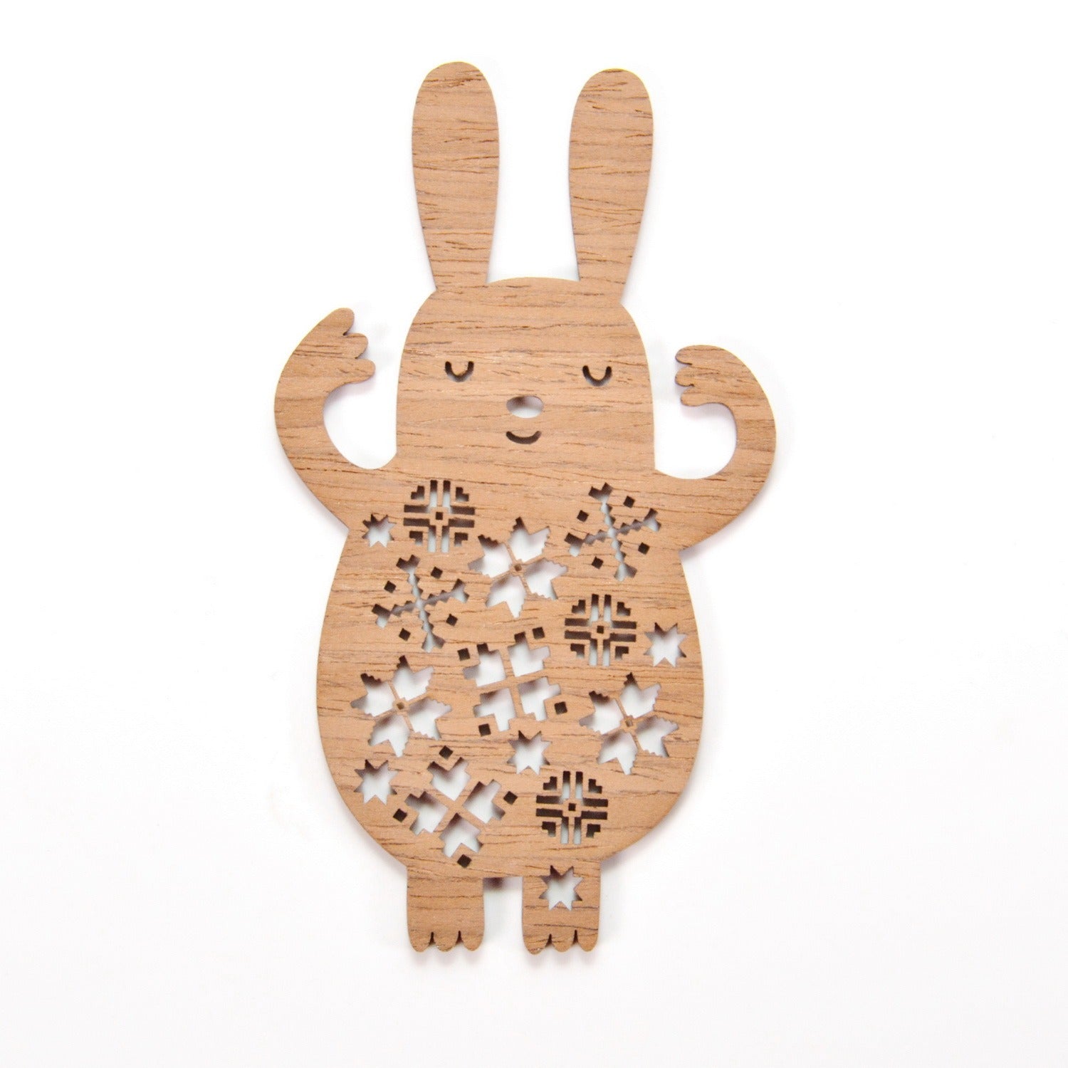 Pendant / magnet BUNNY INVITING CHRISTMAS DANCE