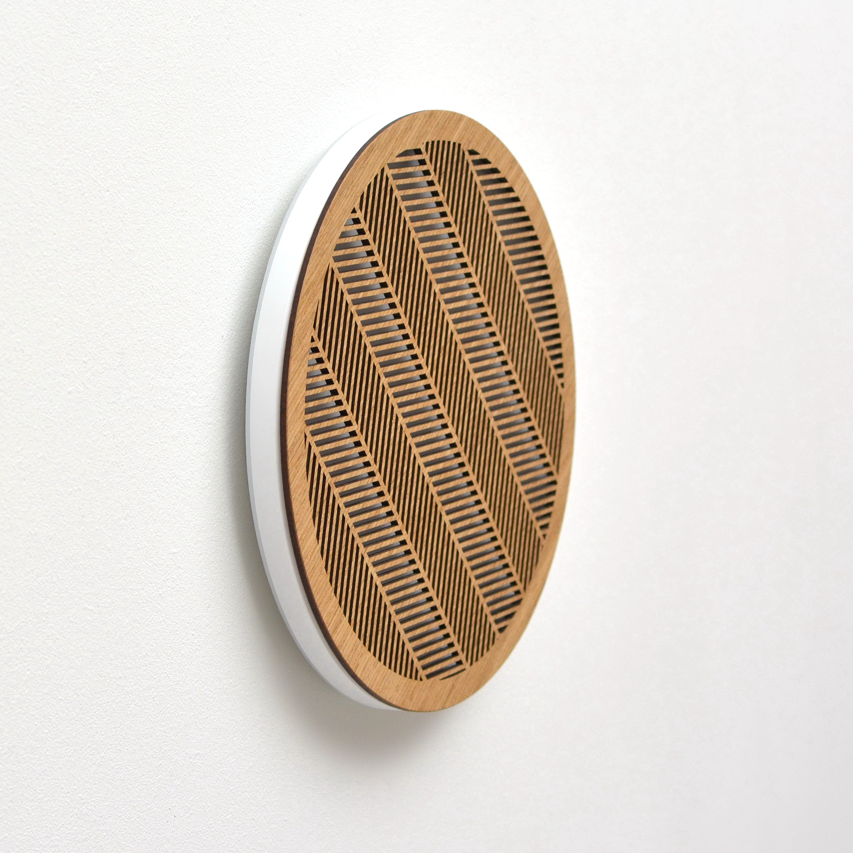 sieninis LED šviestuvas EGLUTĖ su kitu kampu pasuktu mediniu dekoru