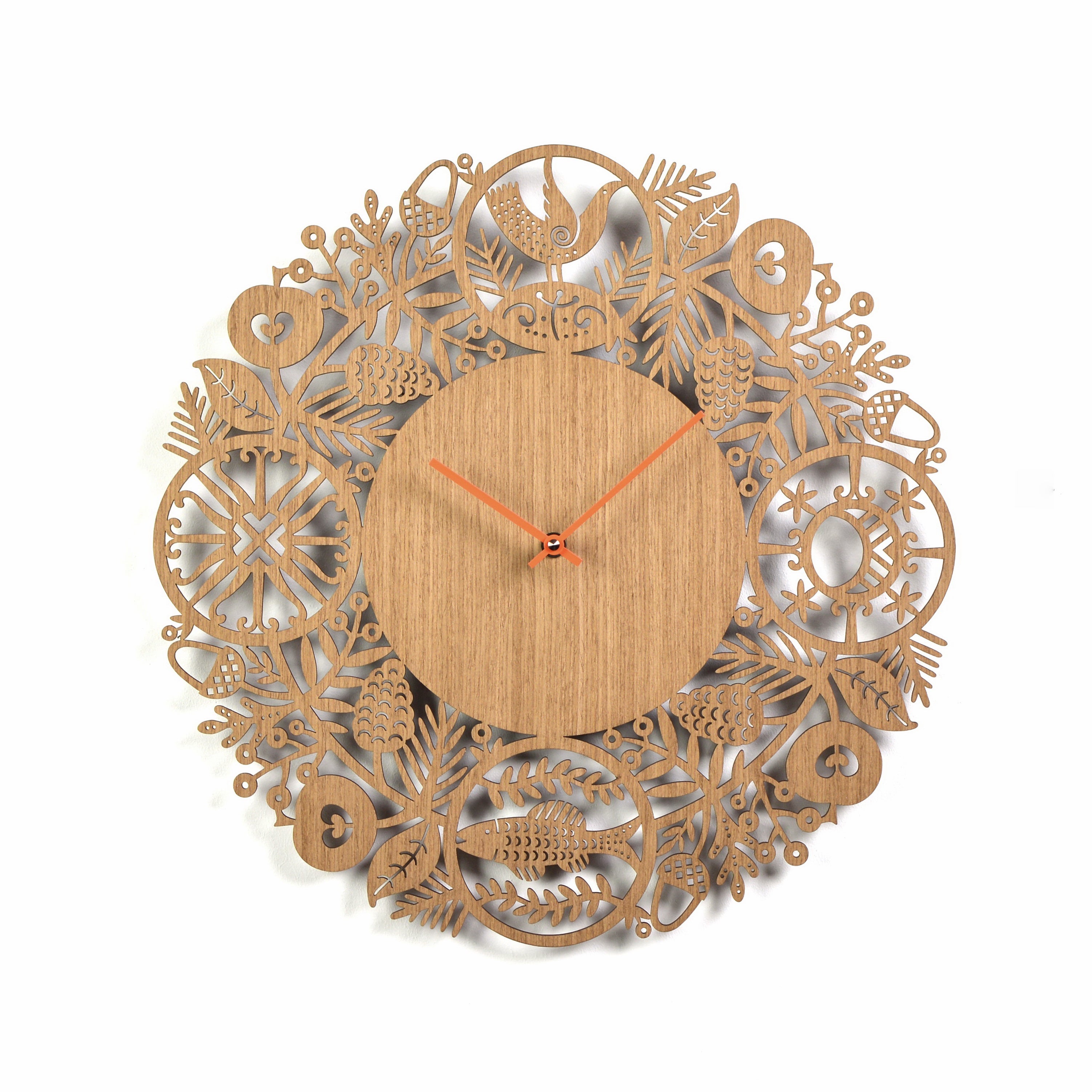 Wall clock FULLY TIME / open, frameless