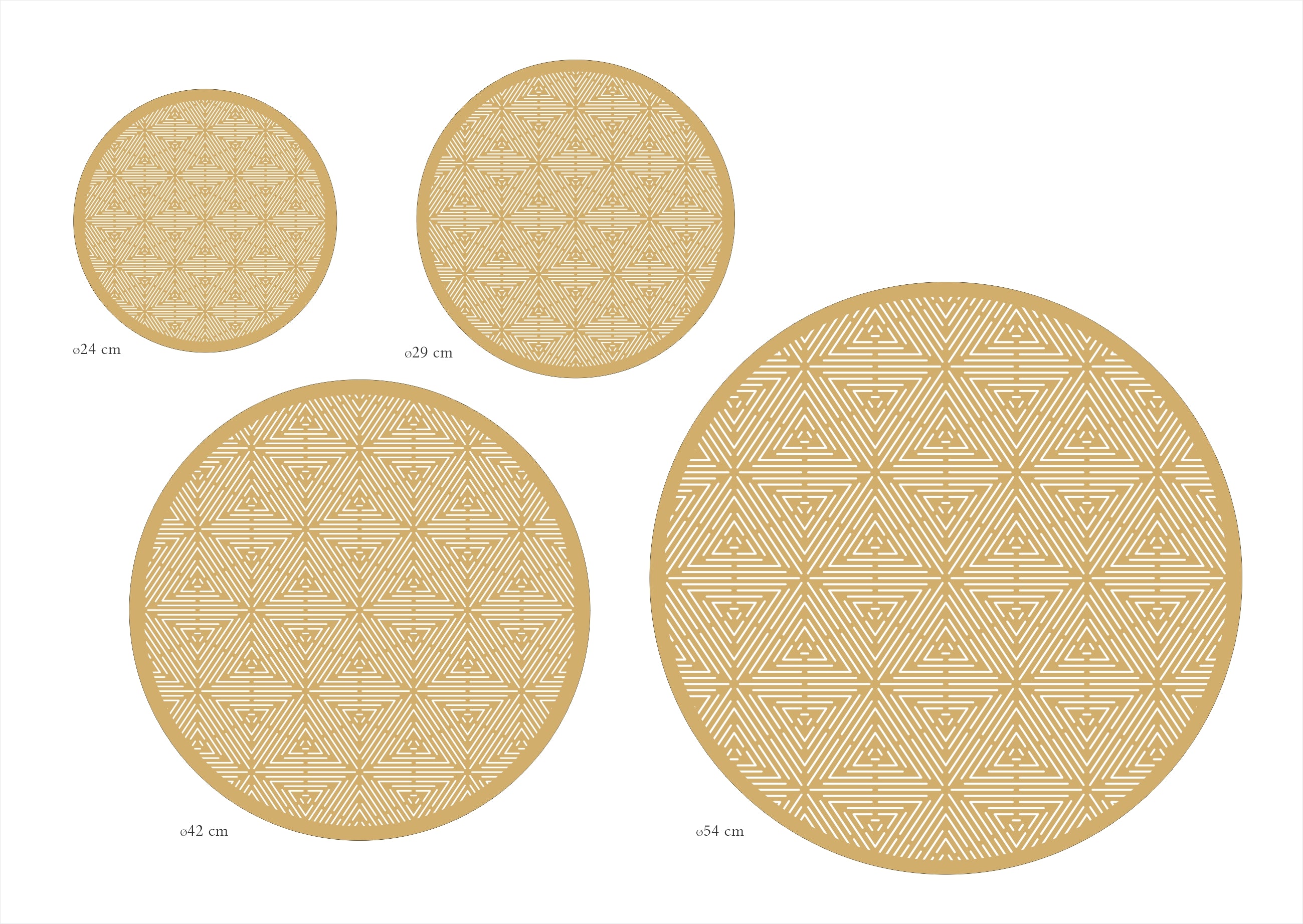 geometrinio kintančio rašto šviestuvo Šešialapis galimi dydžiai