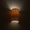 Tamsoje šviečiantis pusapvalis sieninis medinis ažūrinis šviestuvas ŽIRGELIAI